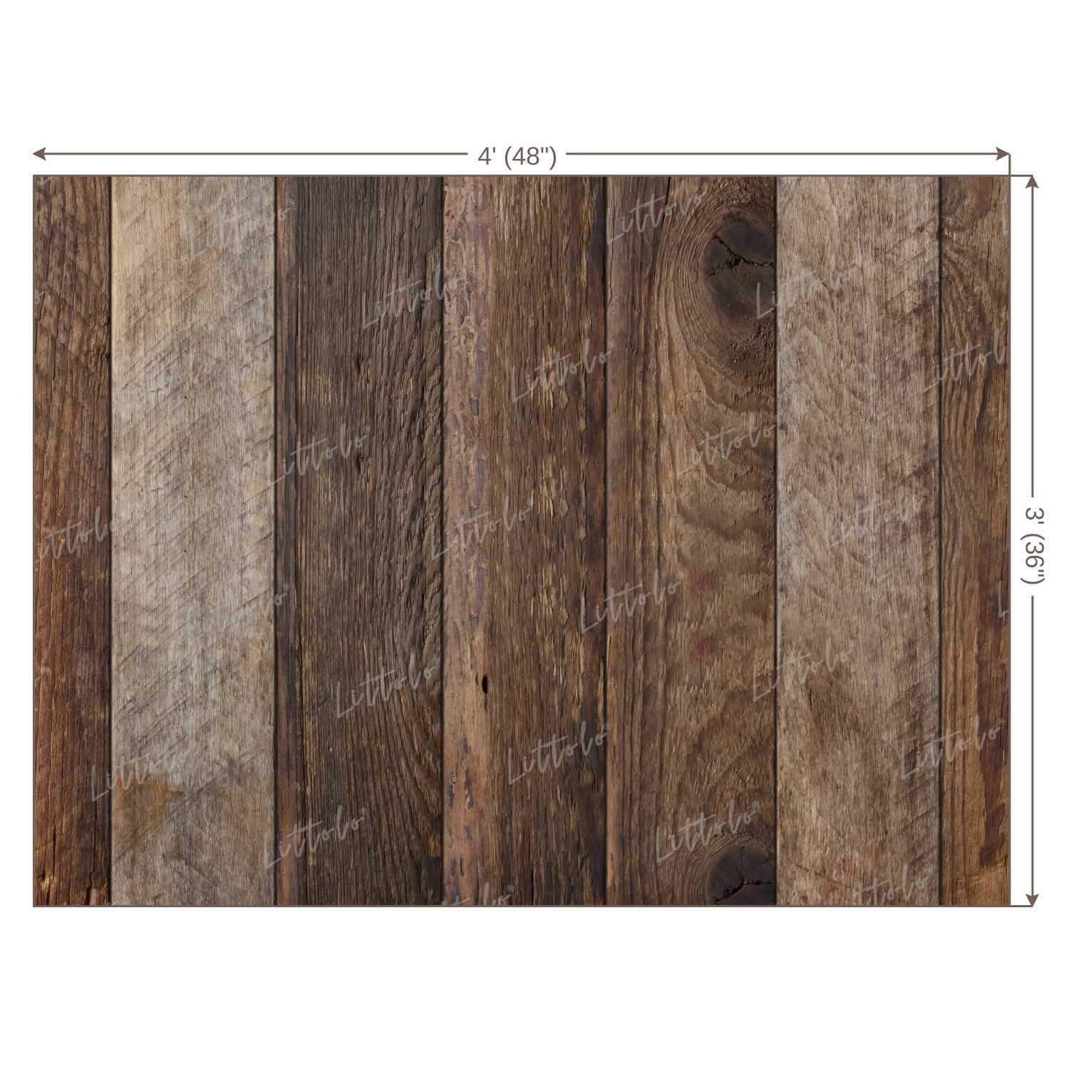 LB0083 Brown Mix Shades Planks Backdrop