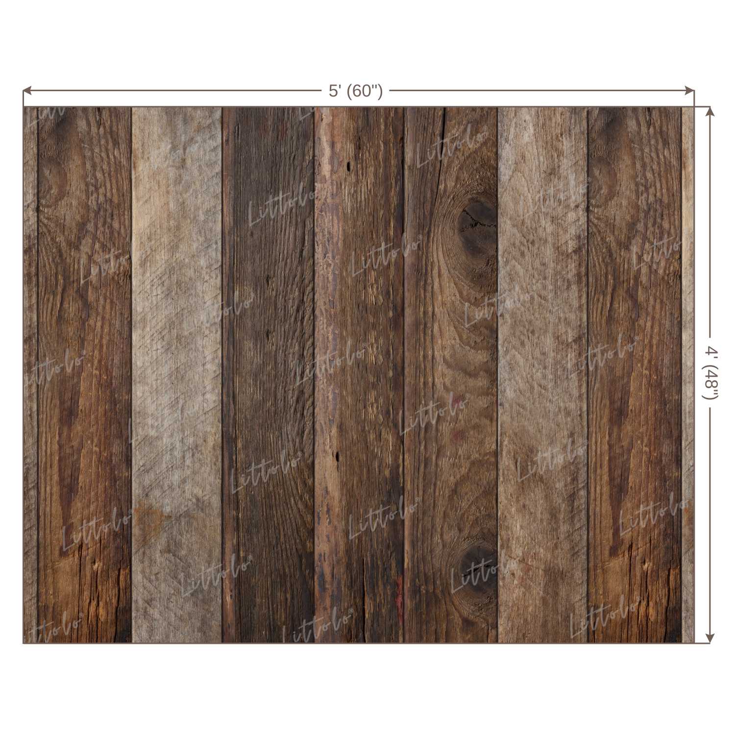 LB0083 Brown Mix Shades Planks Backdrop