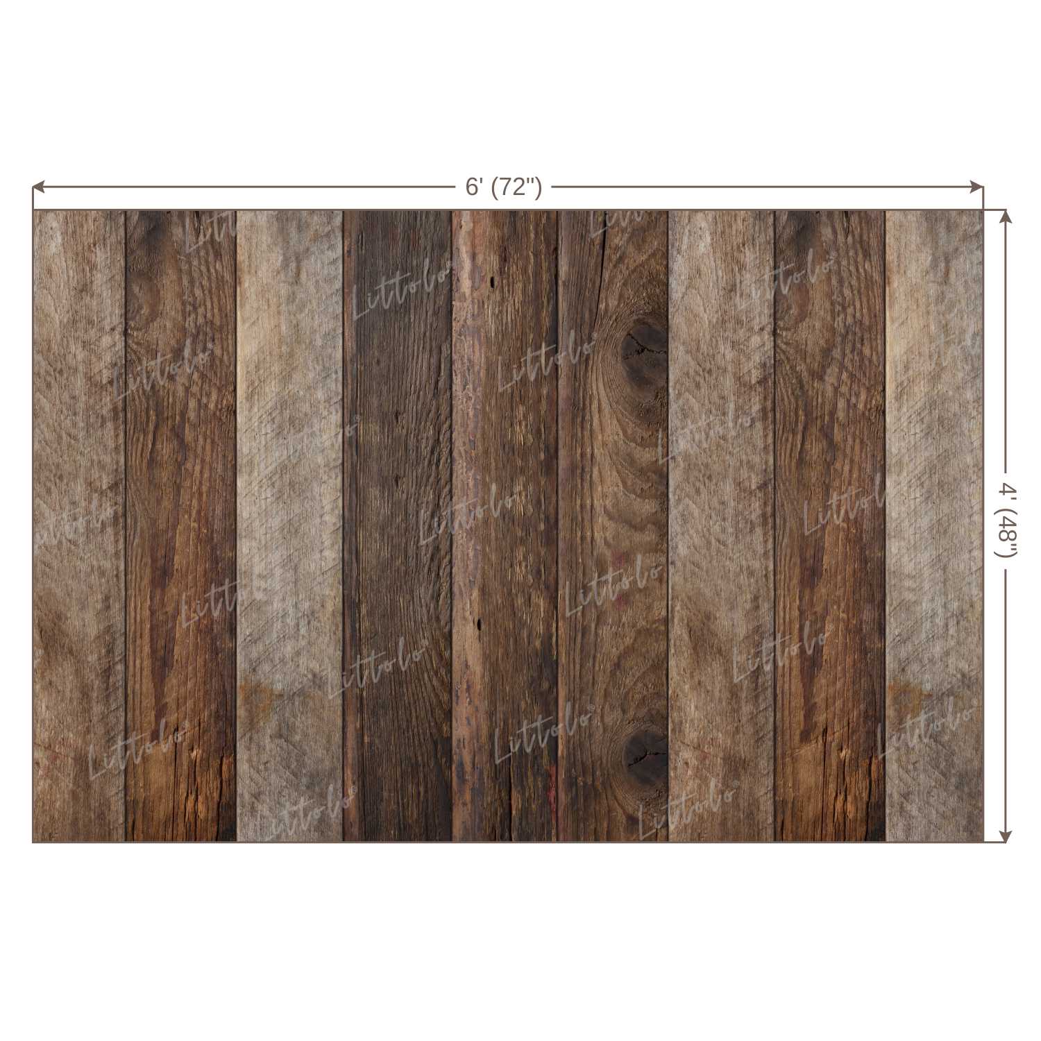 LB0083 Brown Mix Shades Planks Backdrop