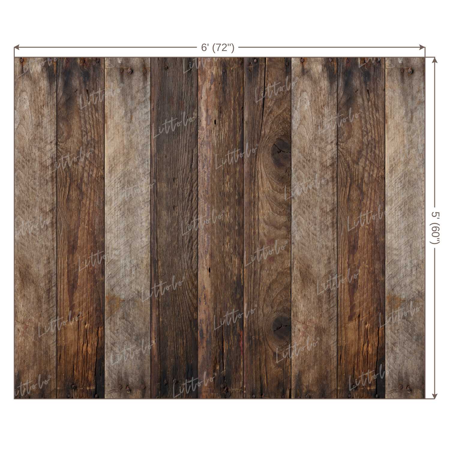 LB0083 Brown Mix Shades Planks Backdrop