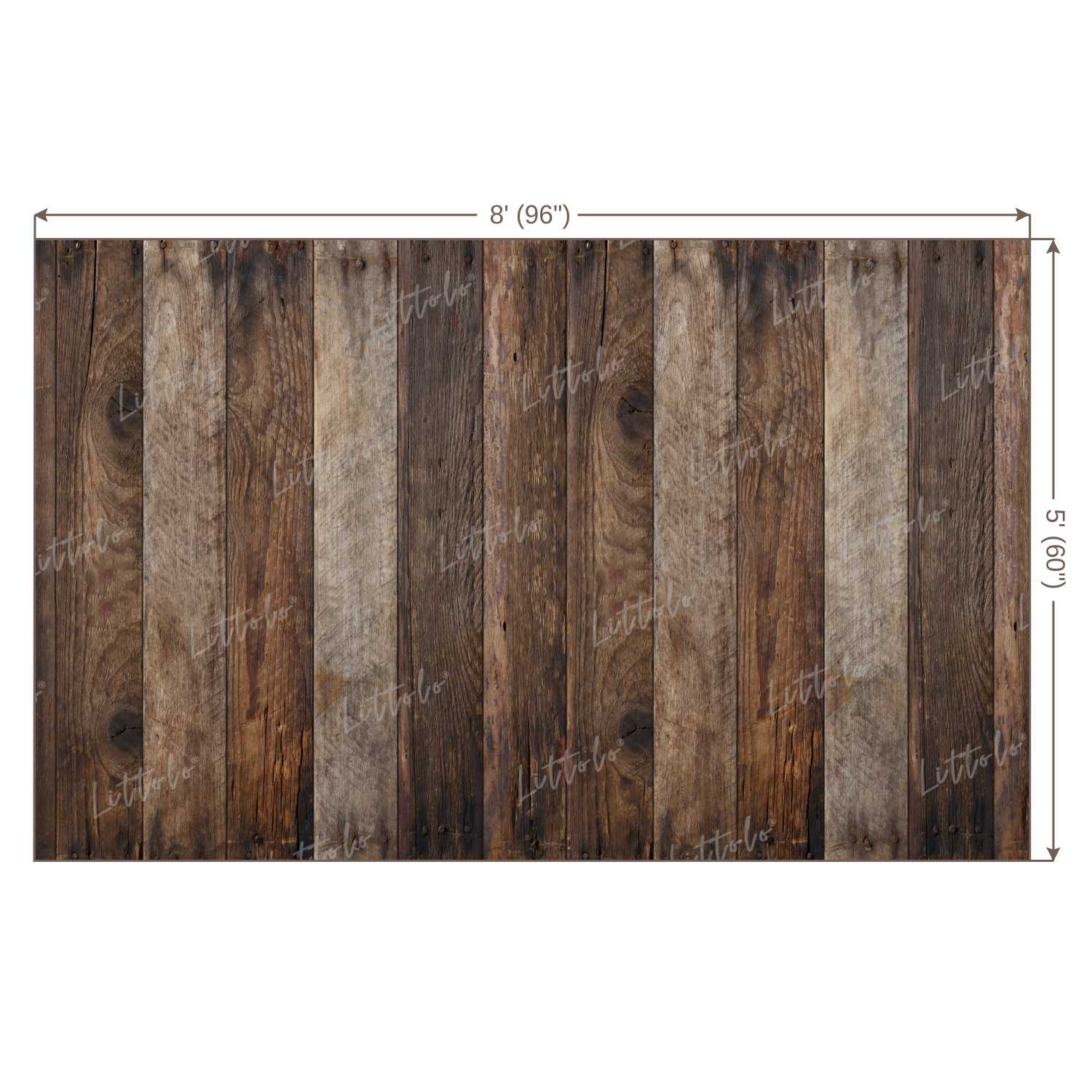 LB0083 Brown Mix Shades Planks Backdrop