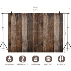 LB0083 Brown Mix Shades Planks Backdrop