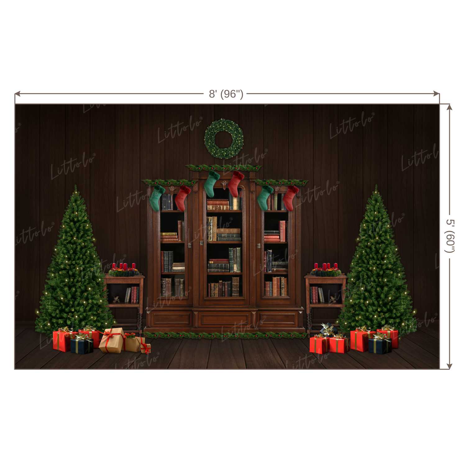 LB0097 Christmas Living Room Theme Backdrop