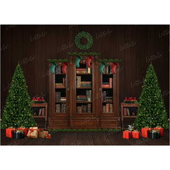 LB0097 Christmas Living Room Theme Backdrop