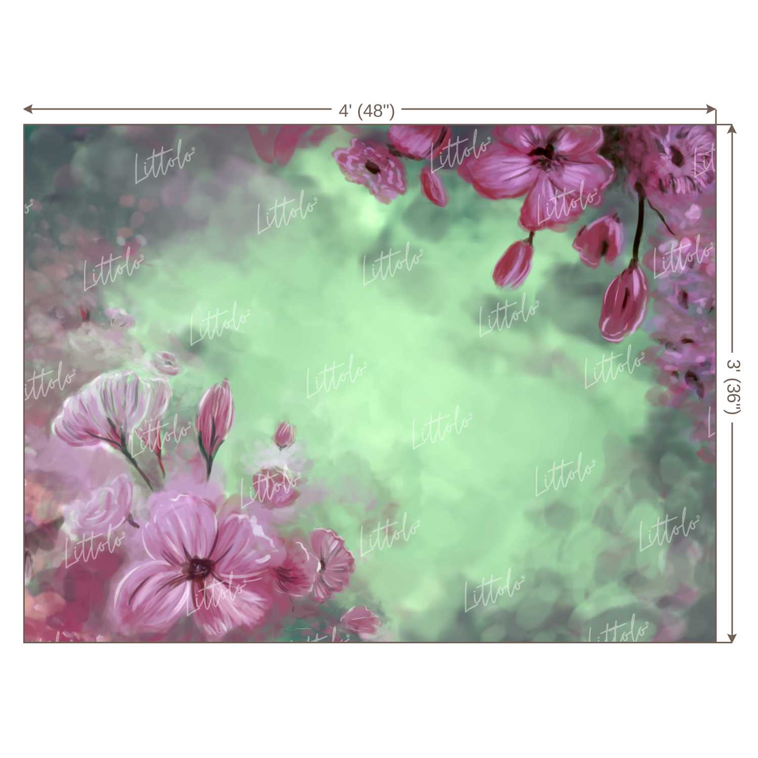 LB0098 Floral and Fine Arts Backdrop