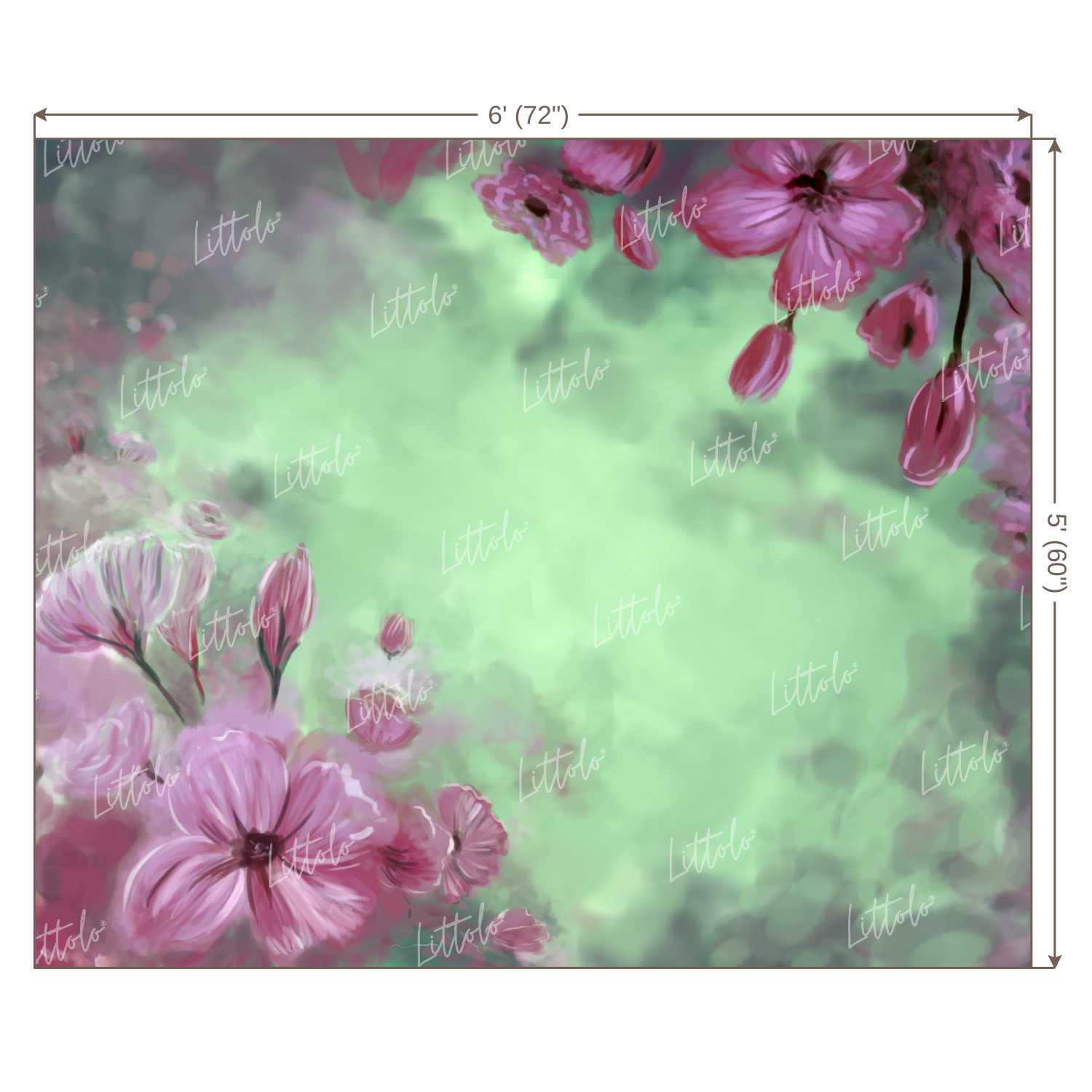 LB0098 Floral and Fine Arts Backdrop