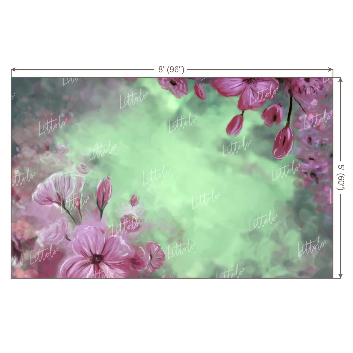 LB0098 Floral and Fine Arts Backdrop