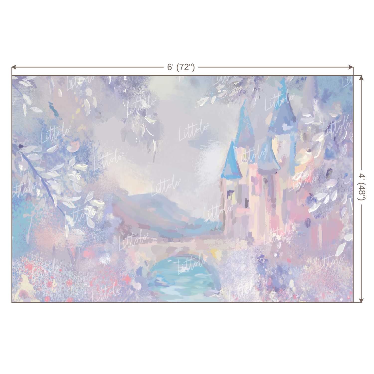 LB0102 Dreamland Castle Theme Backdrop