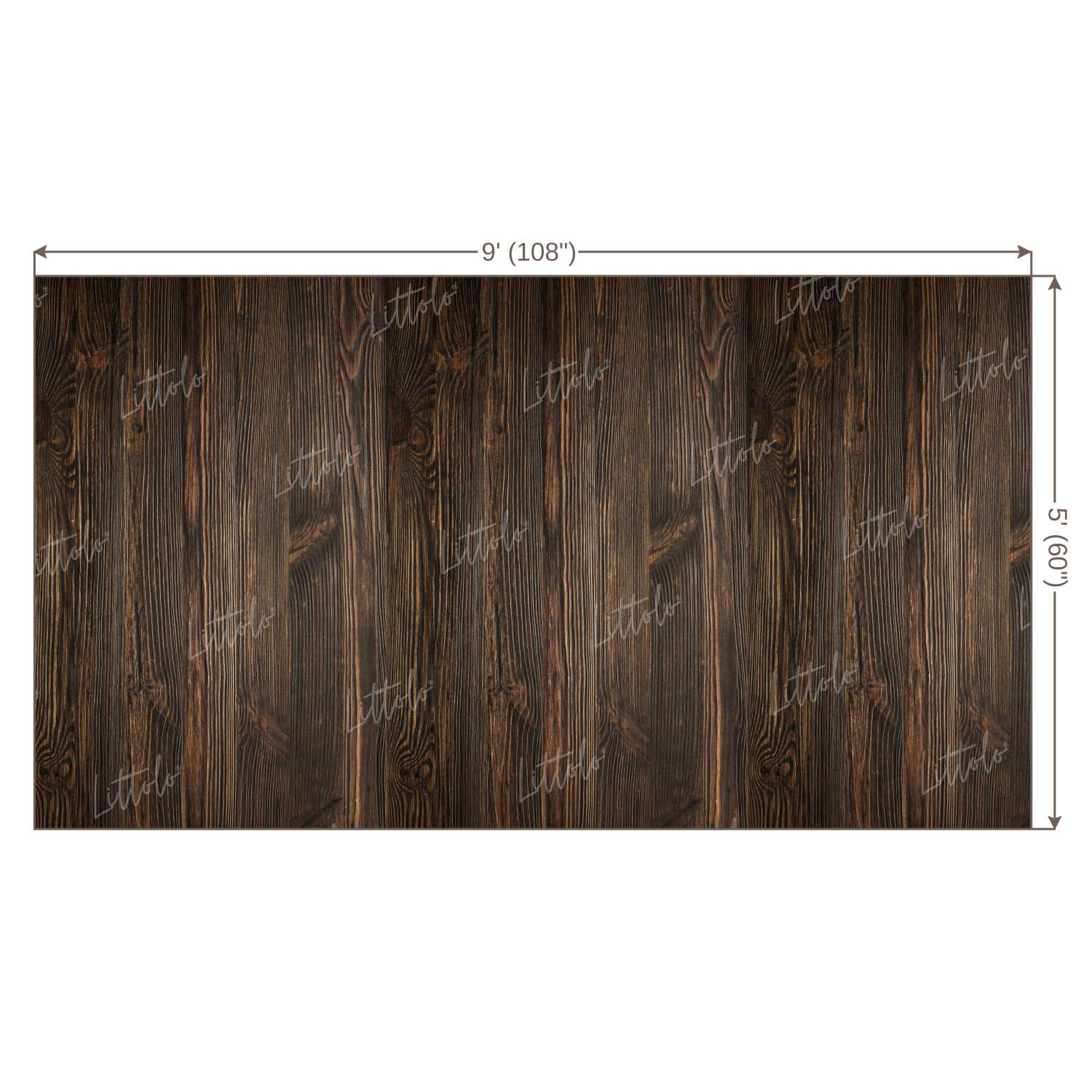 LB0126 Brown Planks Backdrop