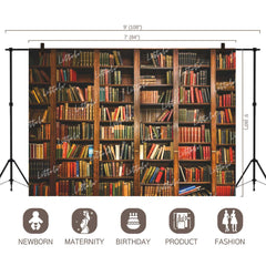 LB0137 Library Style 1 Theme Backdrop