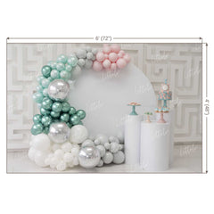 LB0141 Balloons and Cake Smash Backdrop