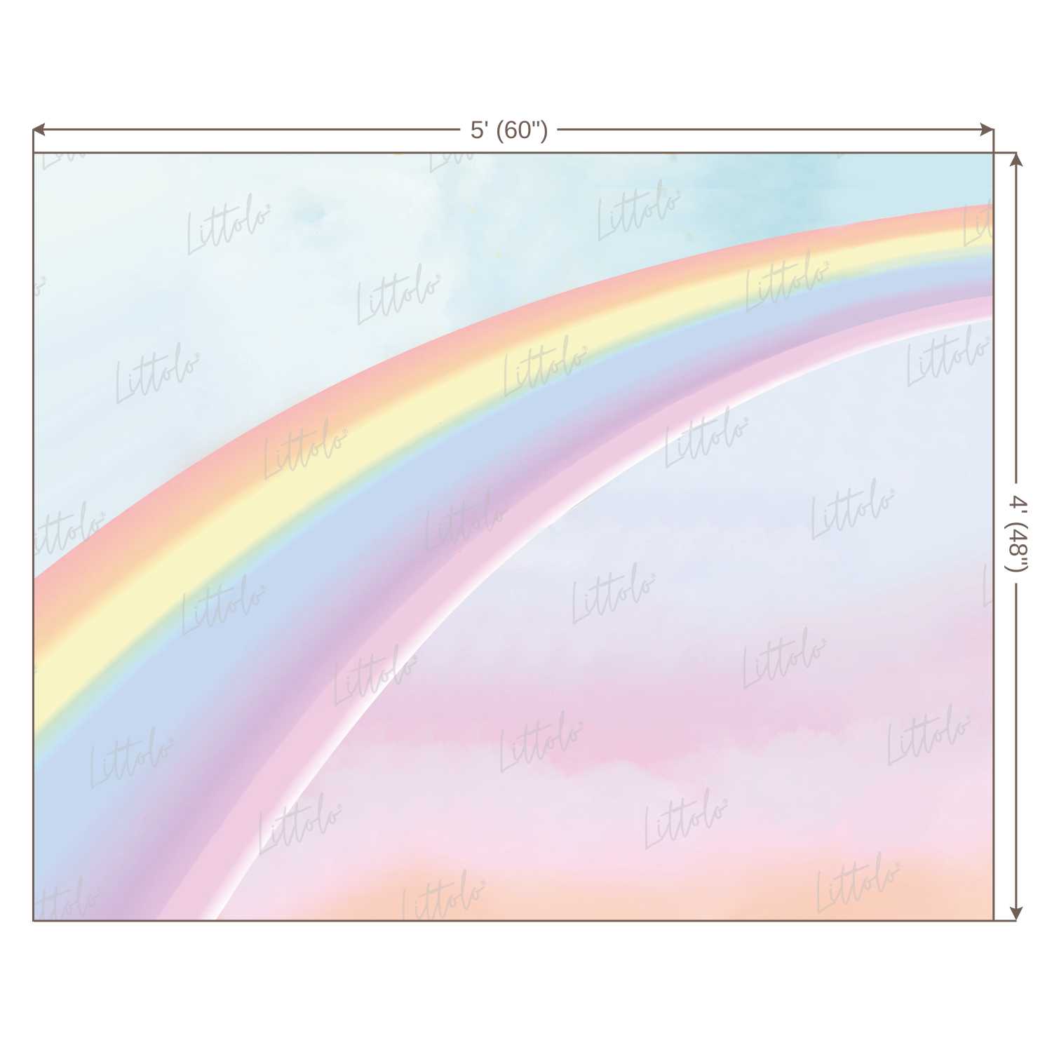 LB0144 Half Rainbow Theme Backdrop