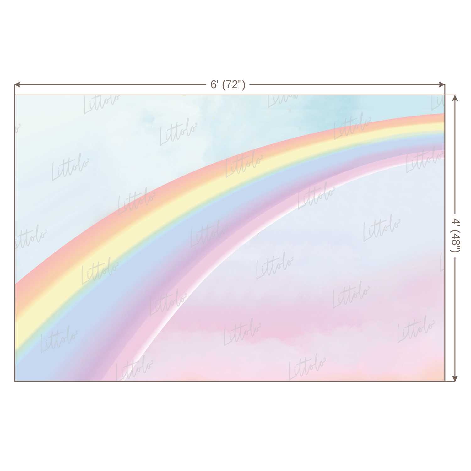 LB0144 Half Rainbow Theme Backdrop