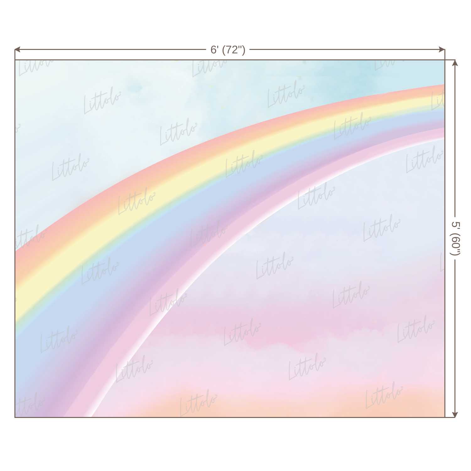 LB0144 Half Rainbow Theme Backdrop