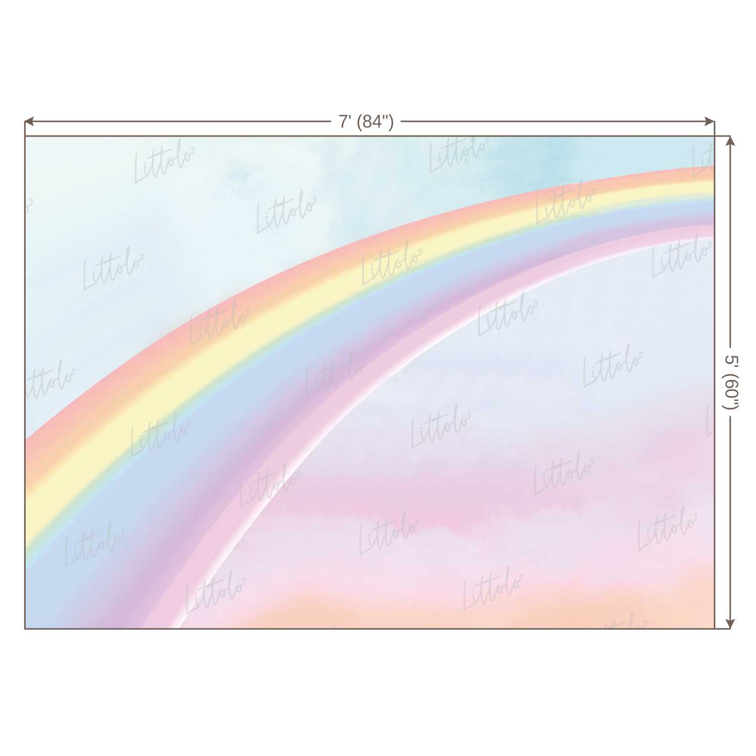 LB0144 Half Rainbow Theme Backdrop