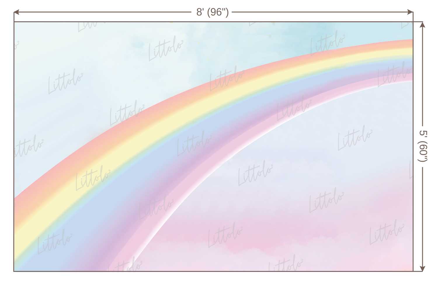 LB0144 Half Rainbow Theme Backdrop