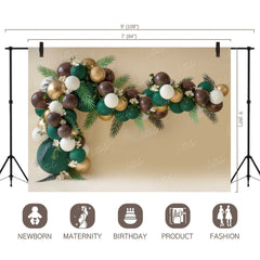 LB0148  Balloons and Cake Smash Backdrop