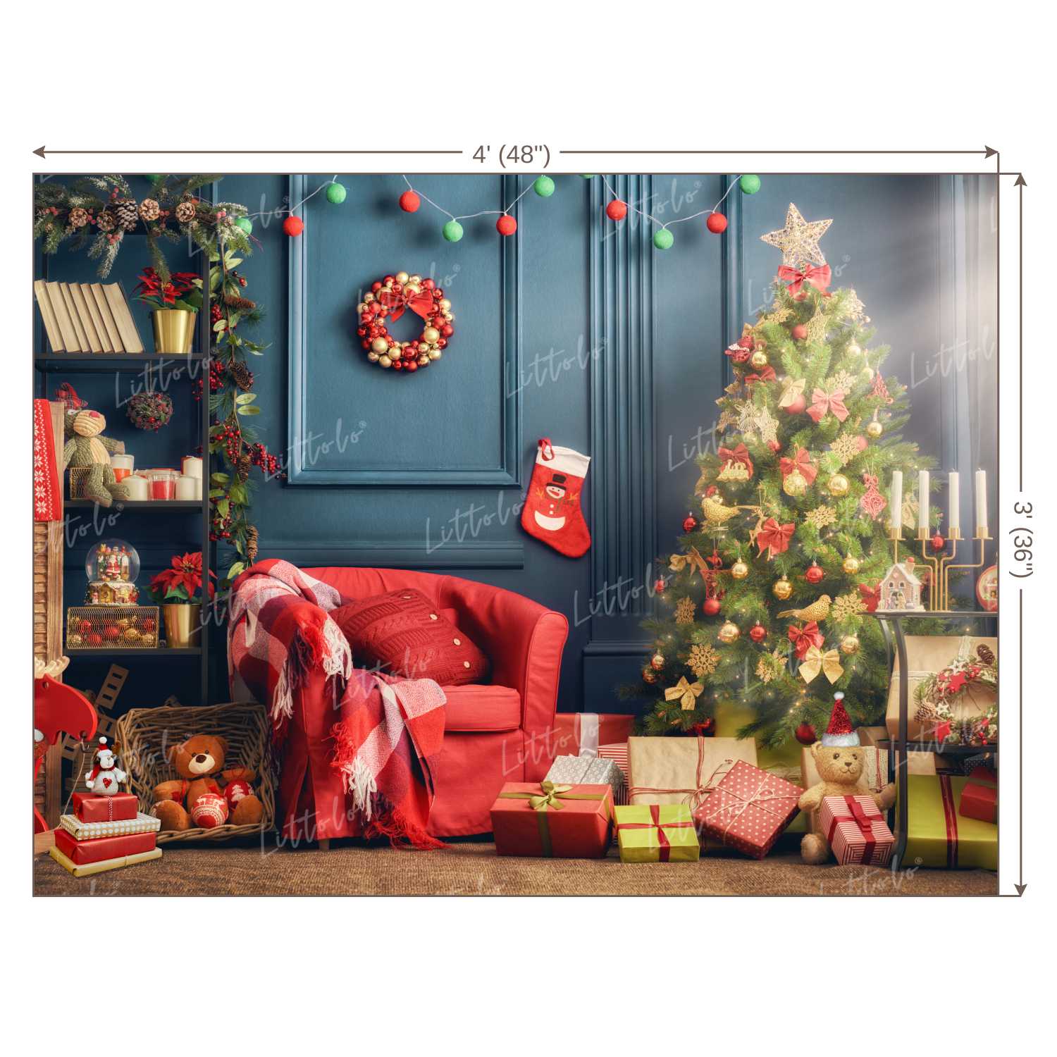 LB0153 Christmas Gifts Festivals and Seasons Backdrop