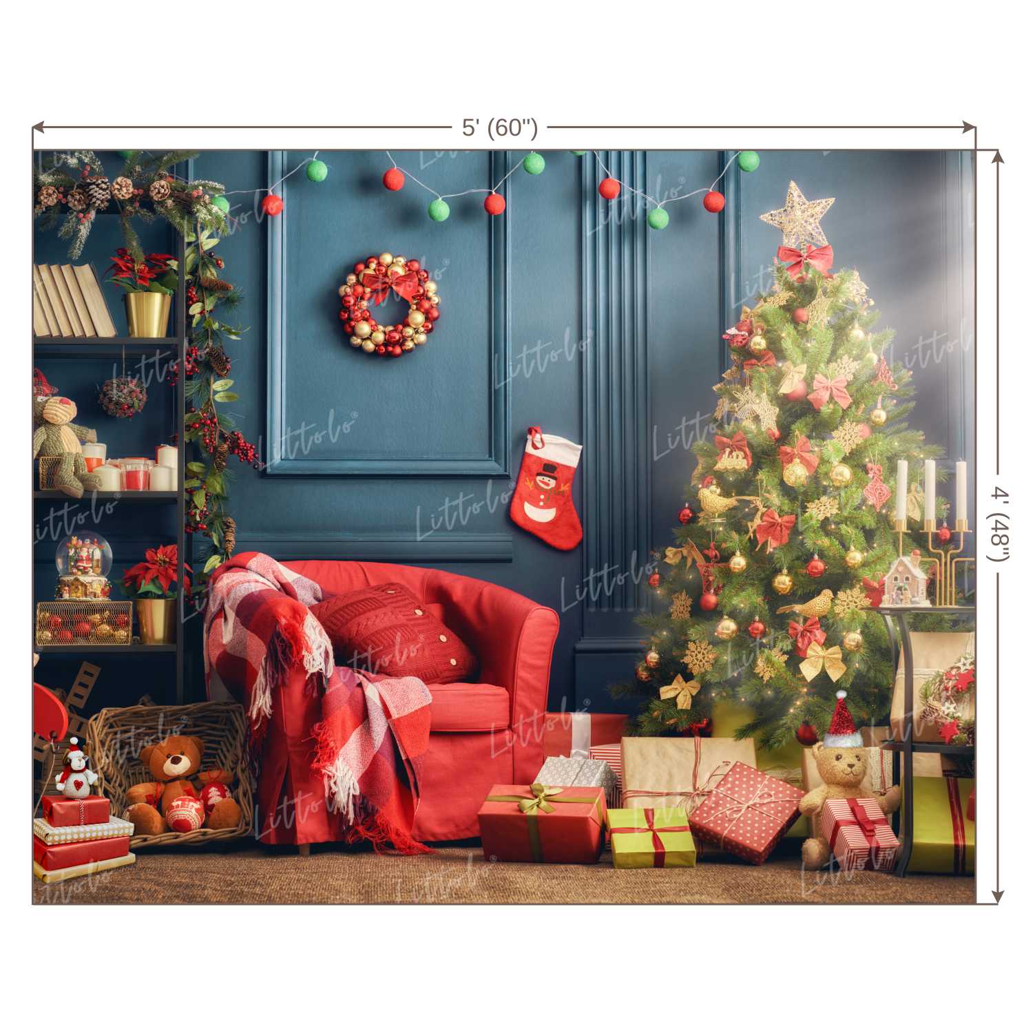 LB0153 Christmas Gifts Festivals and Seasons Backdrop