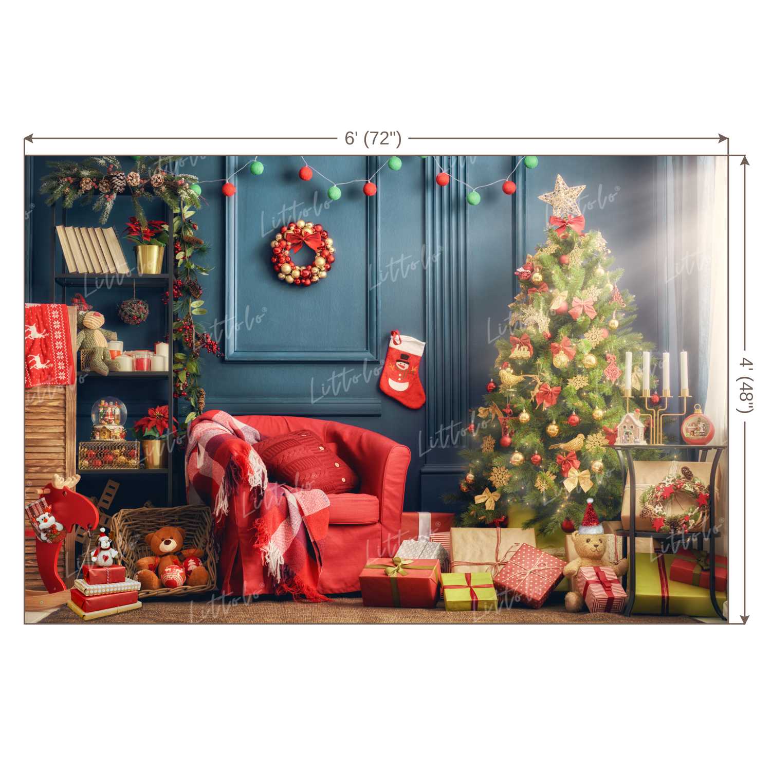 LB0153 Christmas Gifts Festivals and Seasons Backdrop