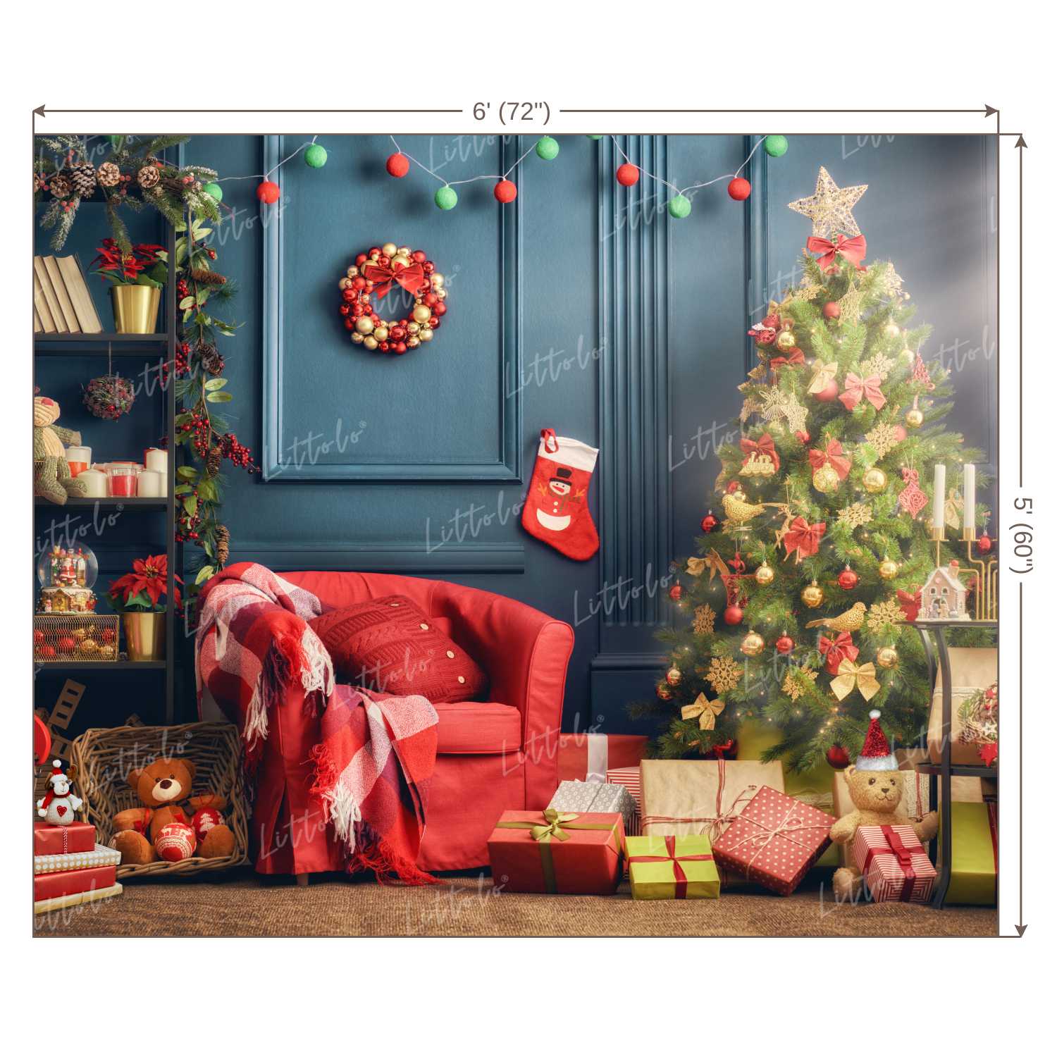 LB0153 Christmas Gifts Festivals and Seasons Backdrop