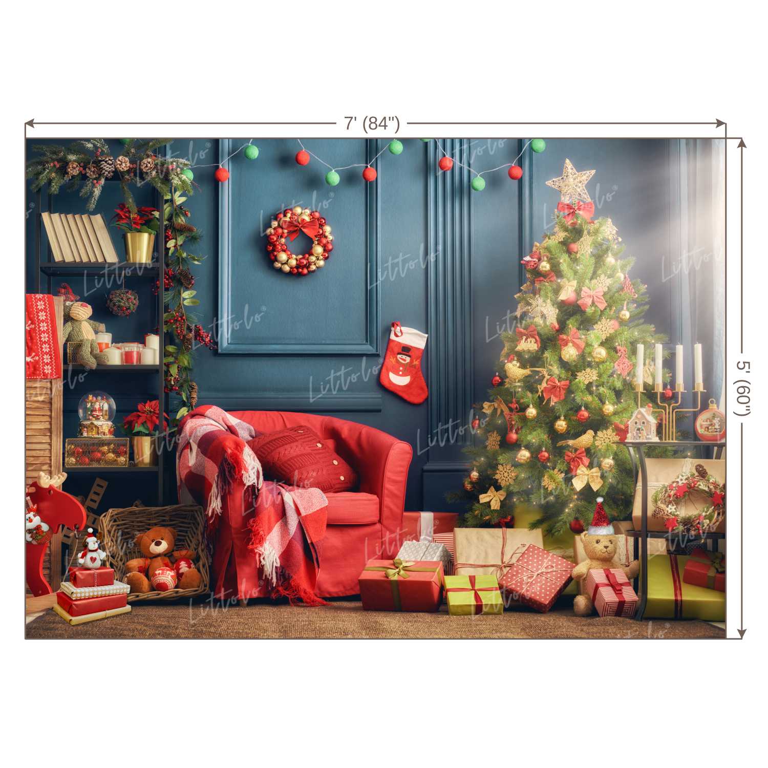 LB0153 Christmas Gifts Festivals and Seasons Backdrop