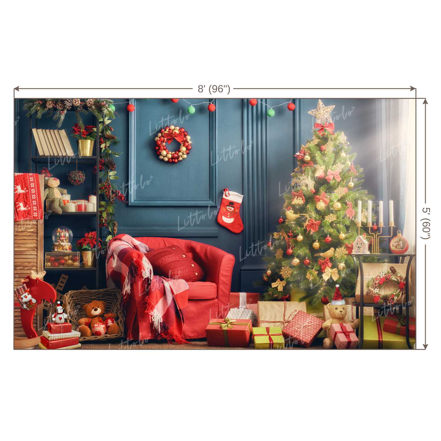 LB0153 Christmas Gifts Festivals and Seasons Backdrop