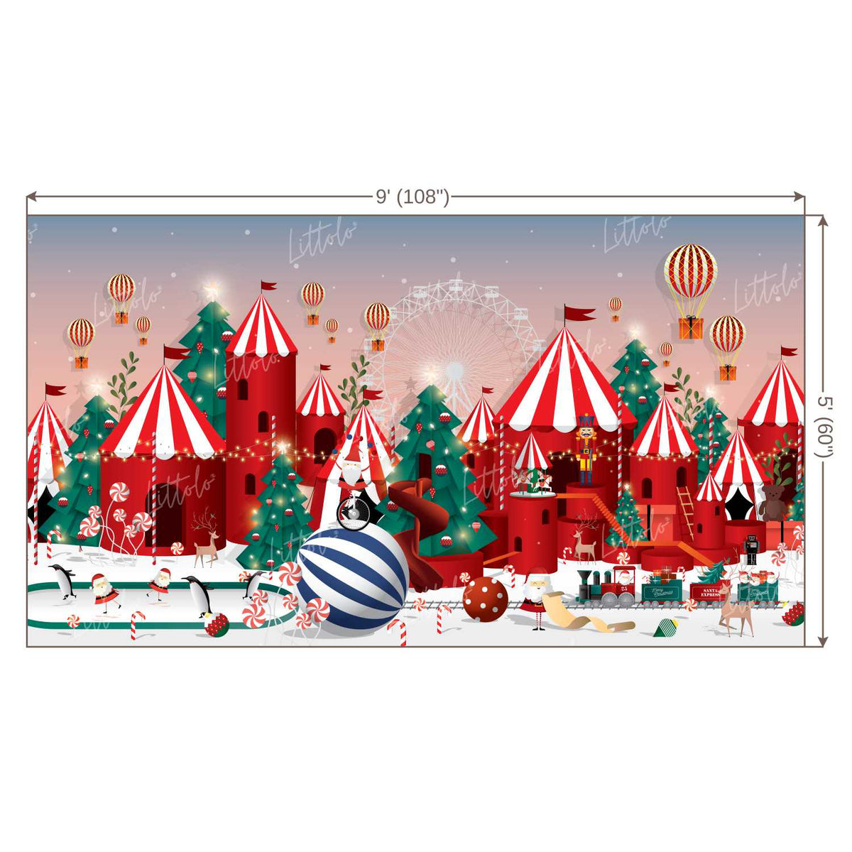 LB0158 Christmas Festivals and Seasons Backdrop
