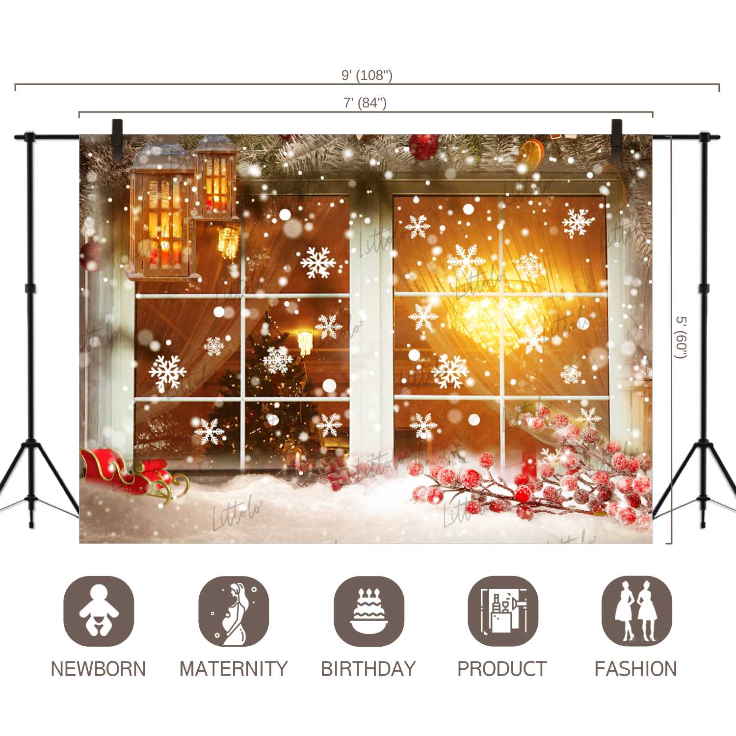 LB0162 Christmas Theme Backdrop