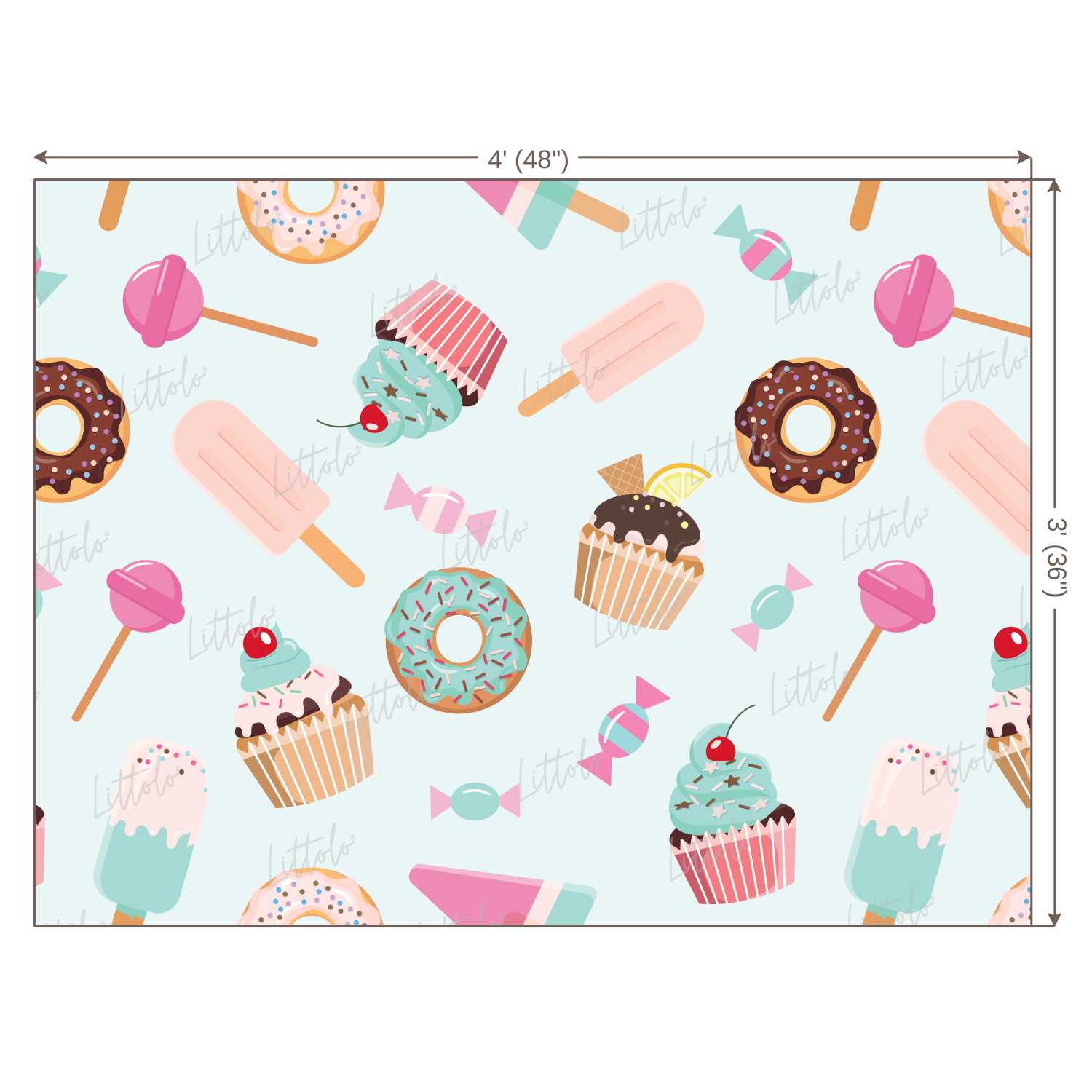 LB0165 Sugar Rush 2 Theme Backdrop