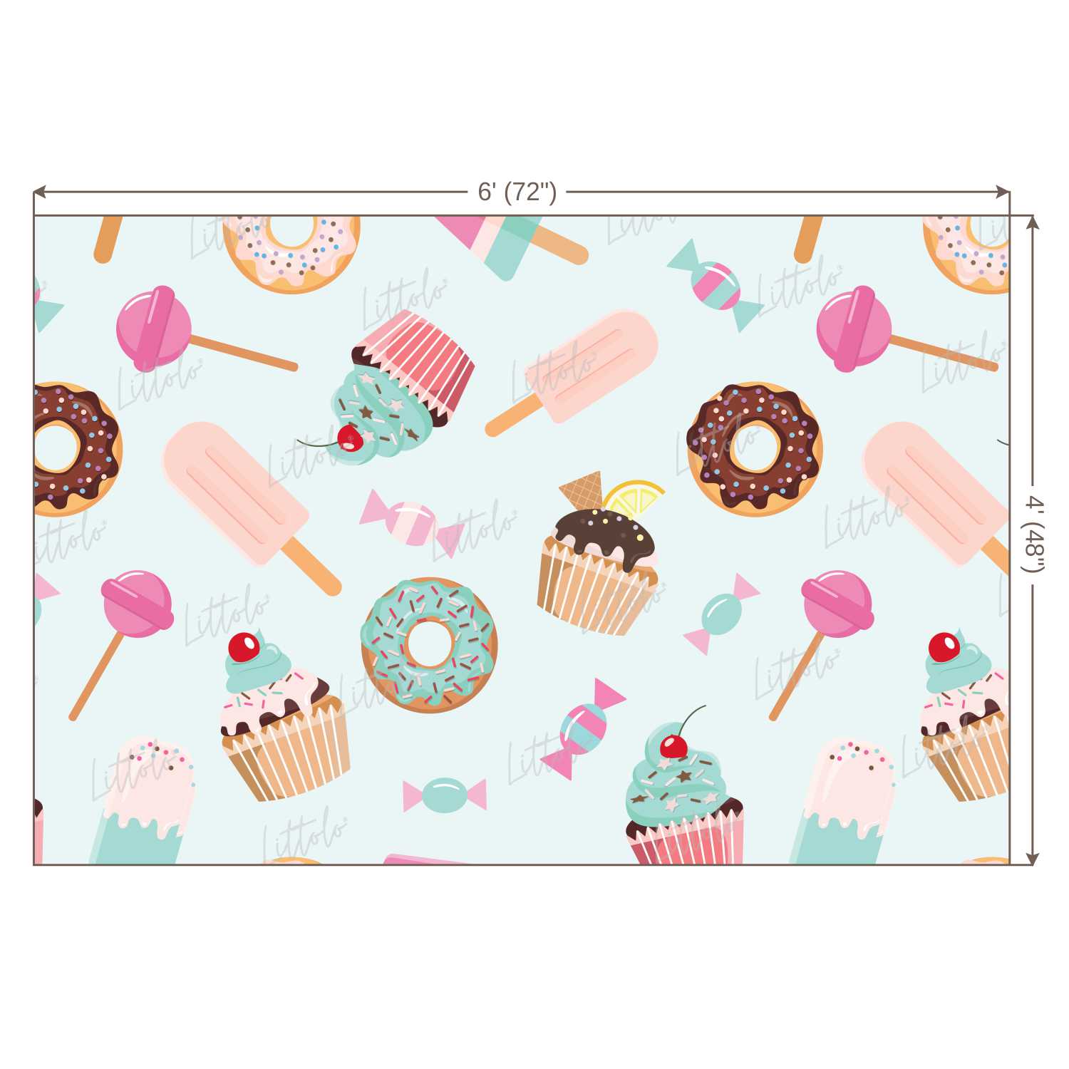 LB0165 Sugar Rush 2 Theme Backdrop