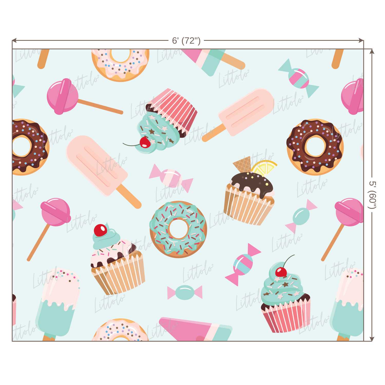 LB0165 Sugar Rush 2 Theme Backdrop