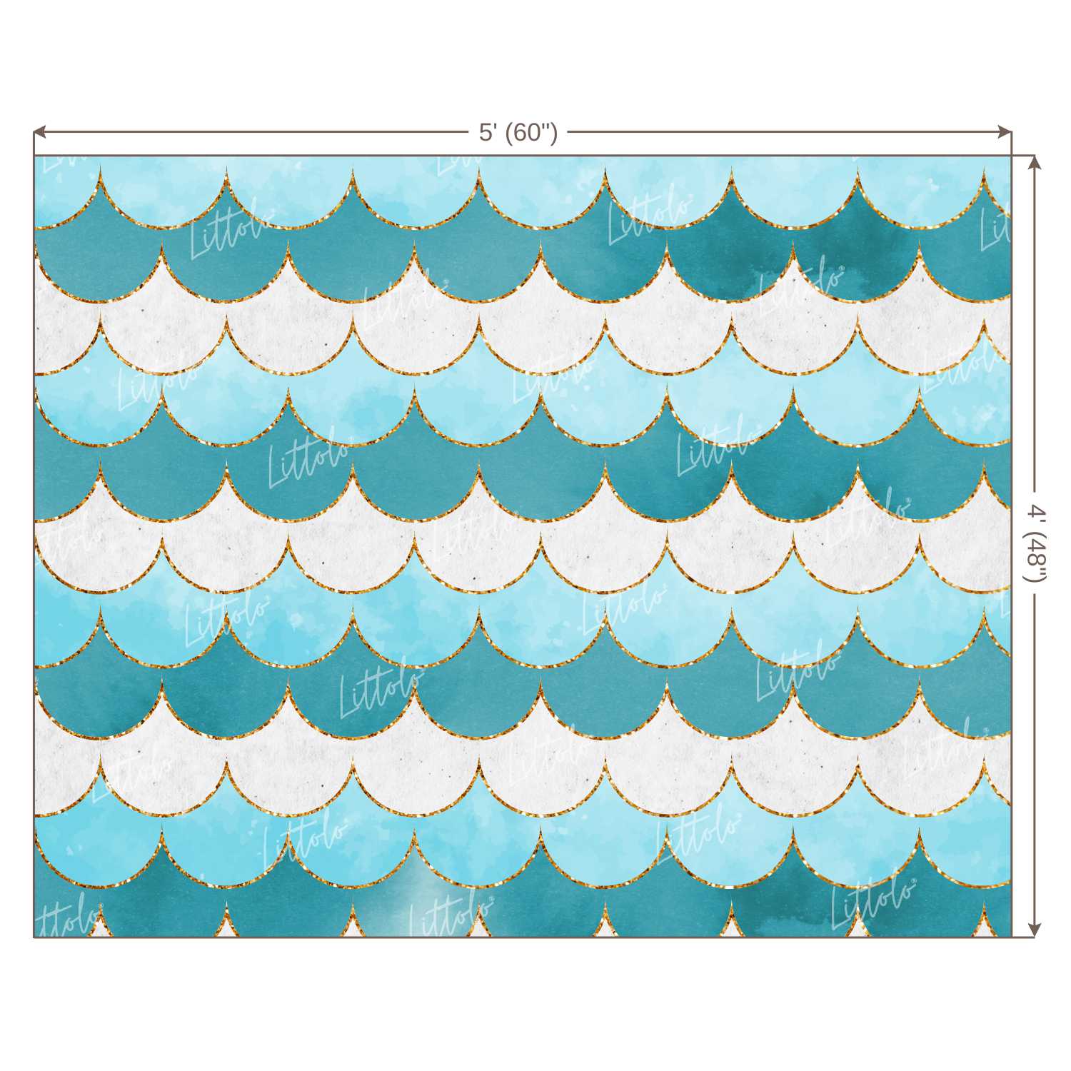 LB0166 Mermaid Fins Theme Backdrop