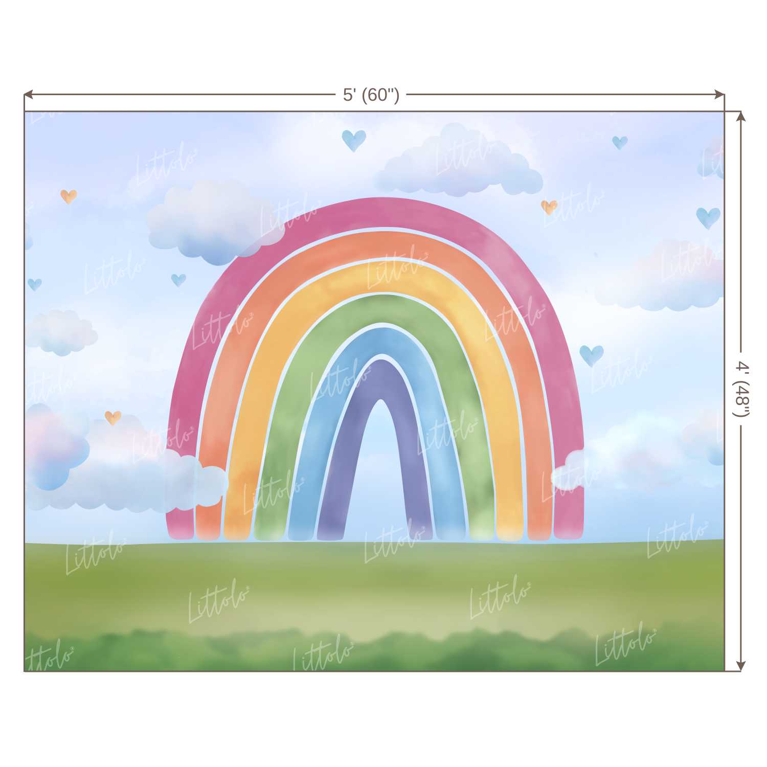 LB0170 Rainbow Theme Backdrop