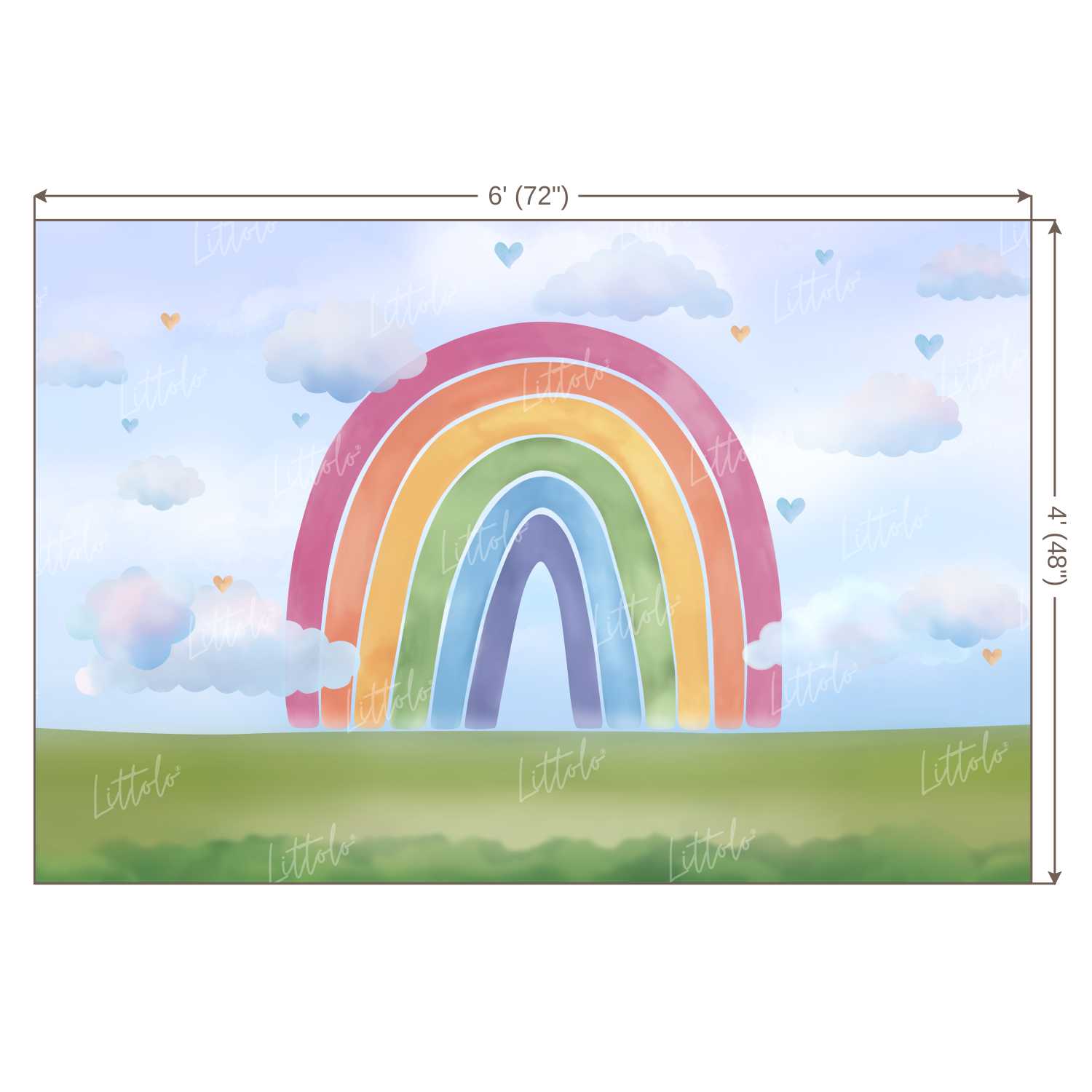 LB0170 Rainbow Theme Backdrop