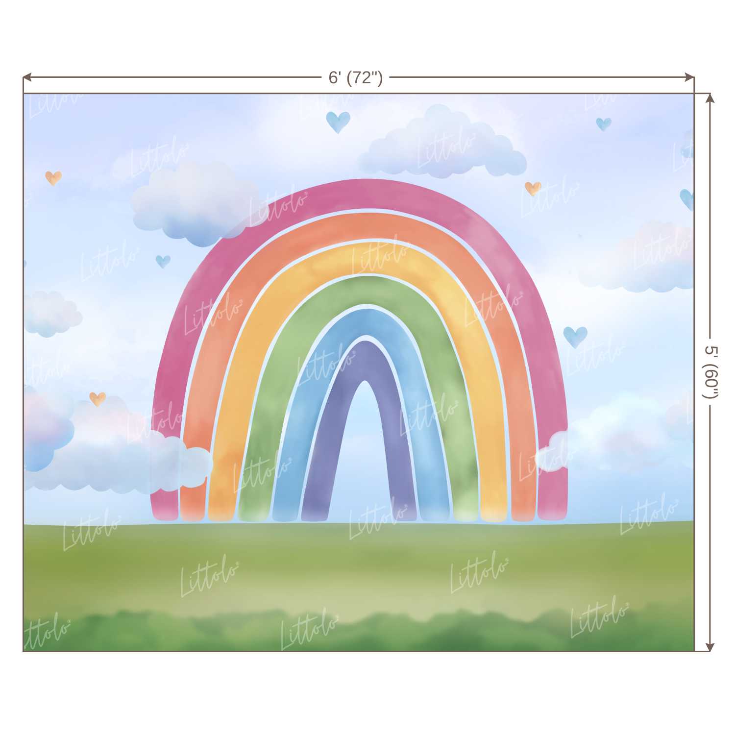 LB0170 Rainbow Theme Backdrop