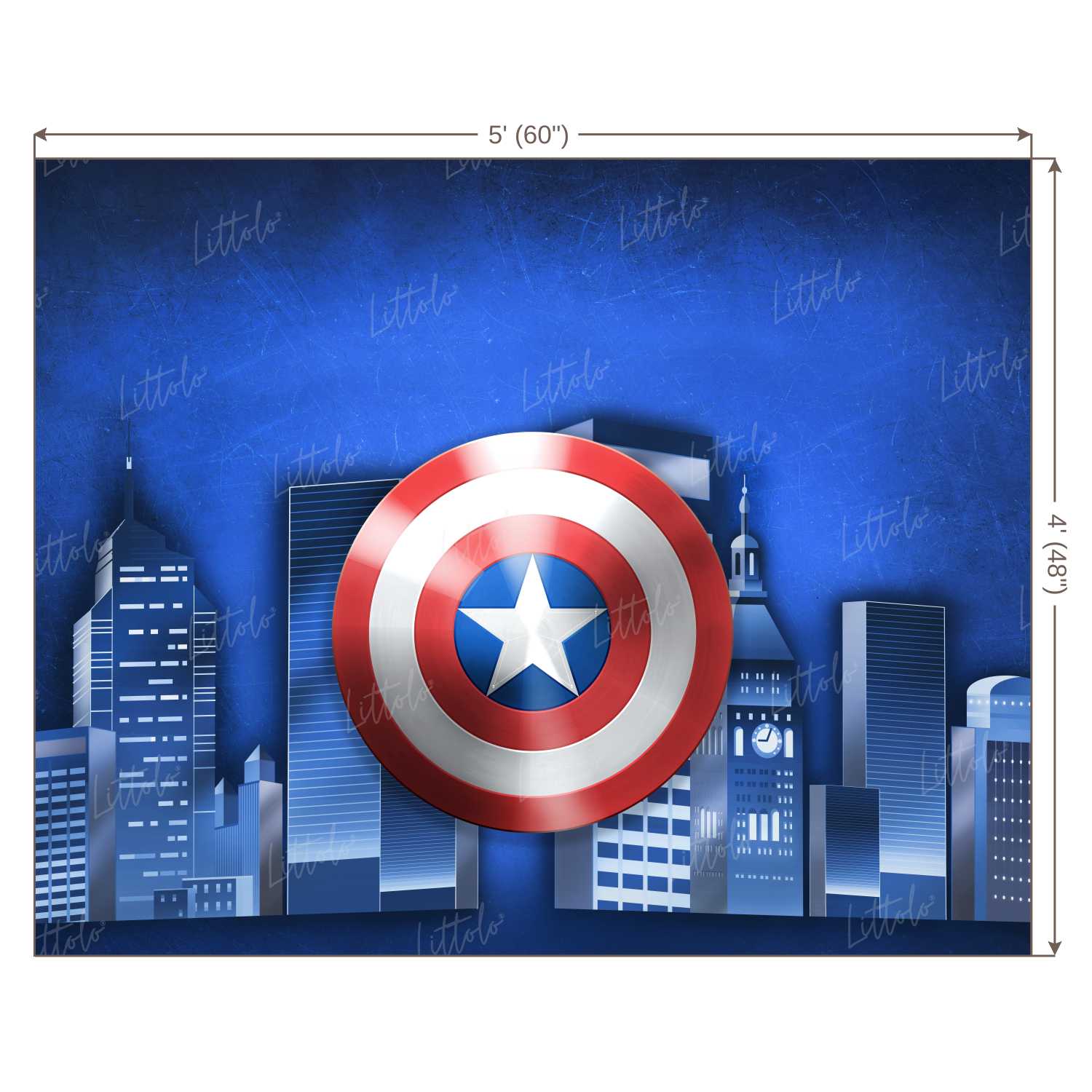 LB0176 Super Hero Shield Theme Backdrop