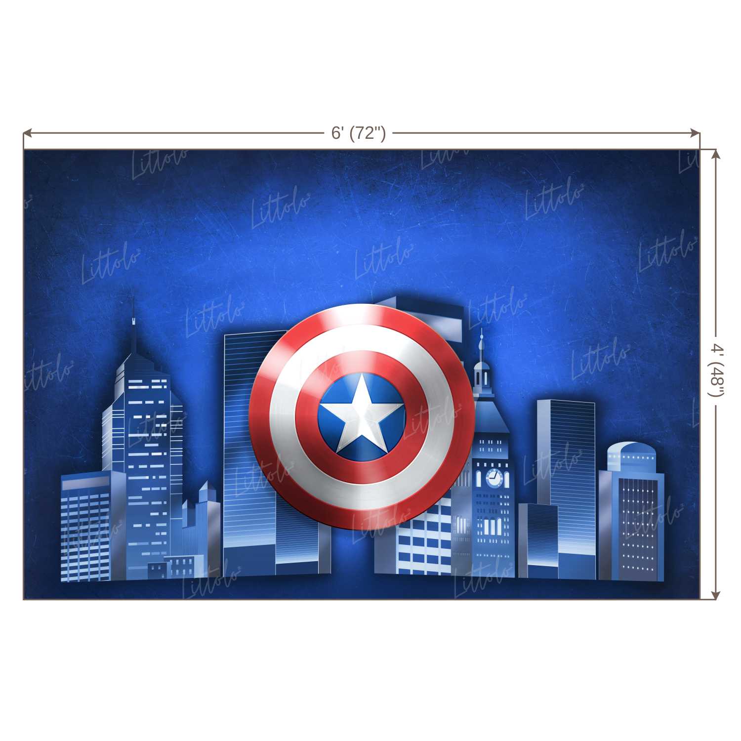 LB0176 Super Hero Shield Theme Backdrop