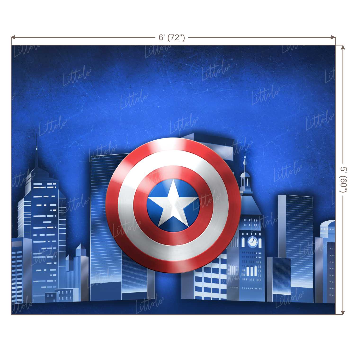 LB0176 Super Hero Shield Theme Backdrop