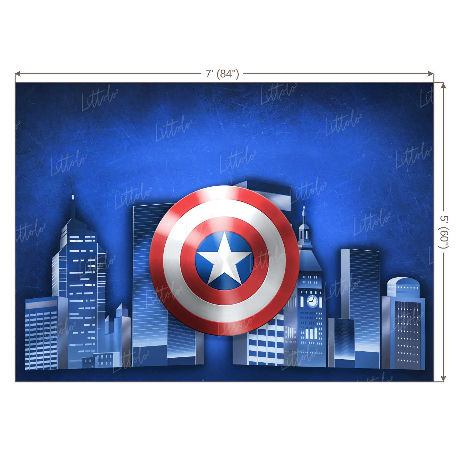 LB0176 Super Hero Shield Theme Backdrop