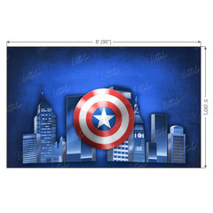 LB0176 Super Hero Shield Theme Backdrop