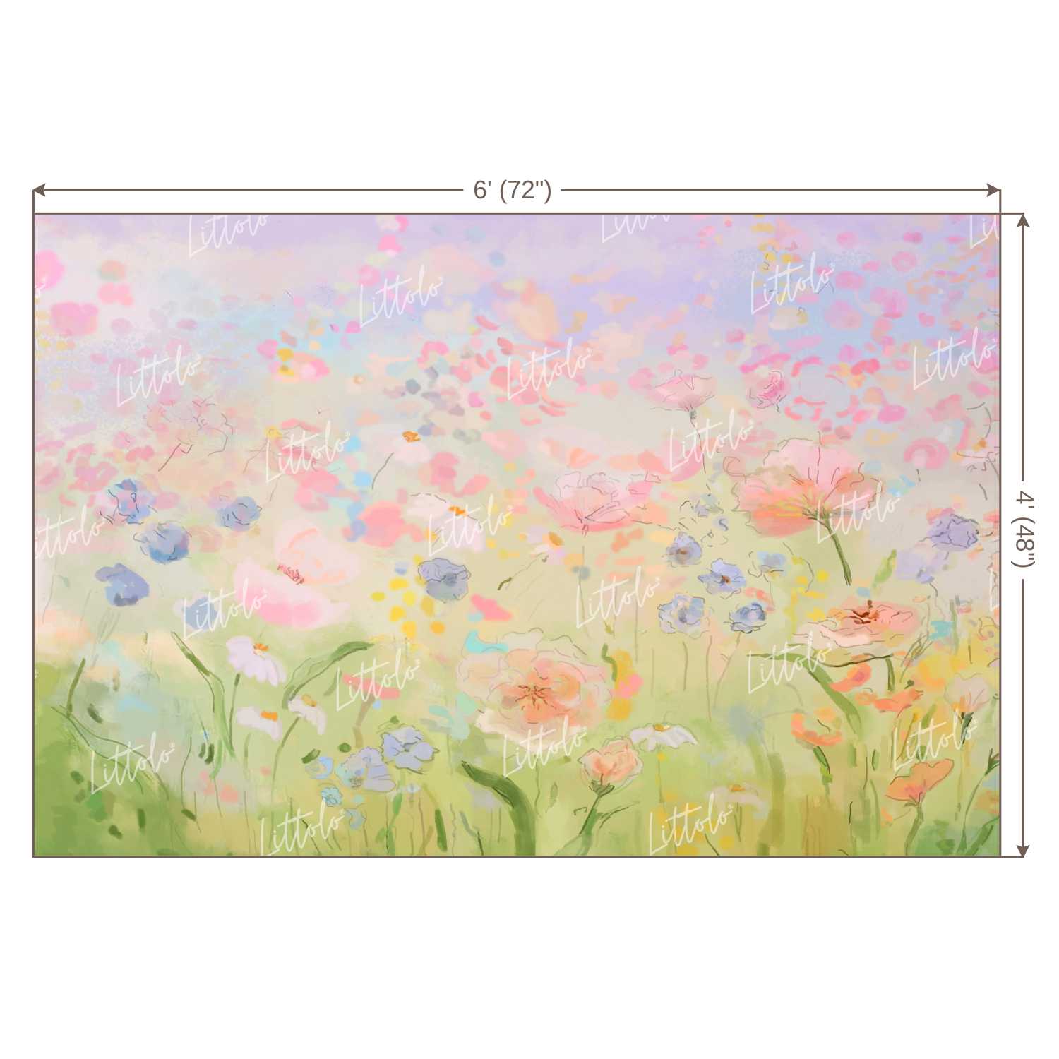 LB0182 Floral and Fine Arts Backdrop