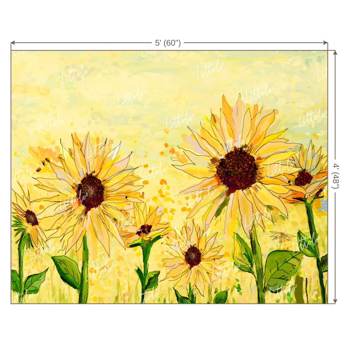 LB0183 Sunflowers Floral and Fine Arts Backdrop