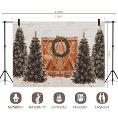 LB0184 Christmas Trees Festivals and Seasons Backdrop