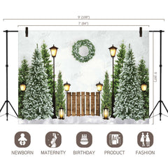 LB0191 Christmas Trees Festivals and Seasons Backdrop