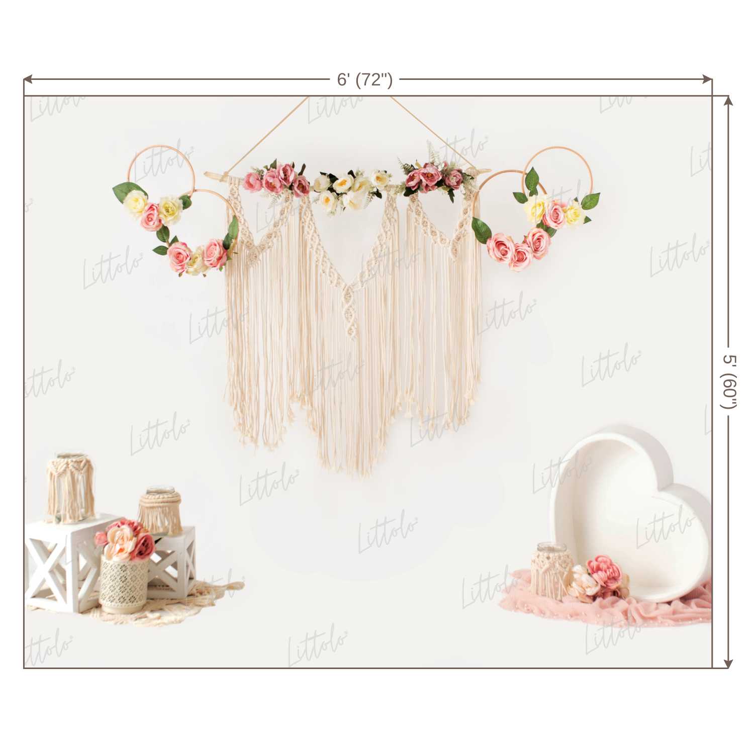 LB0192 Boho Theme Backdrop