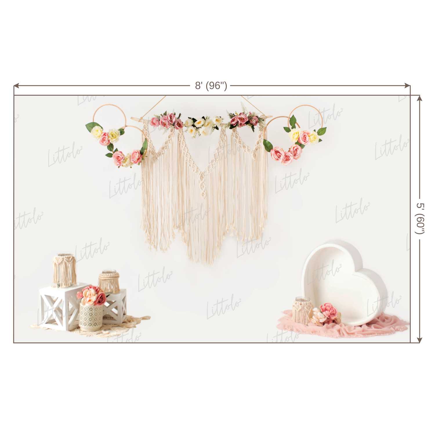 LB0192 Boho Theme Backdrop