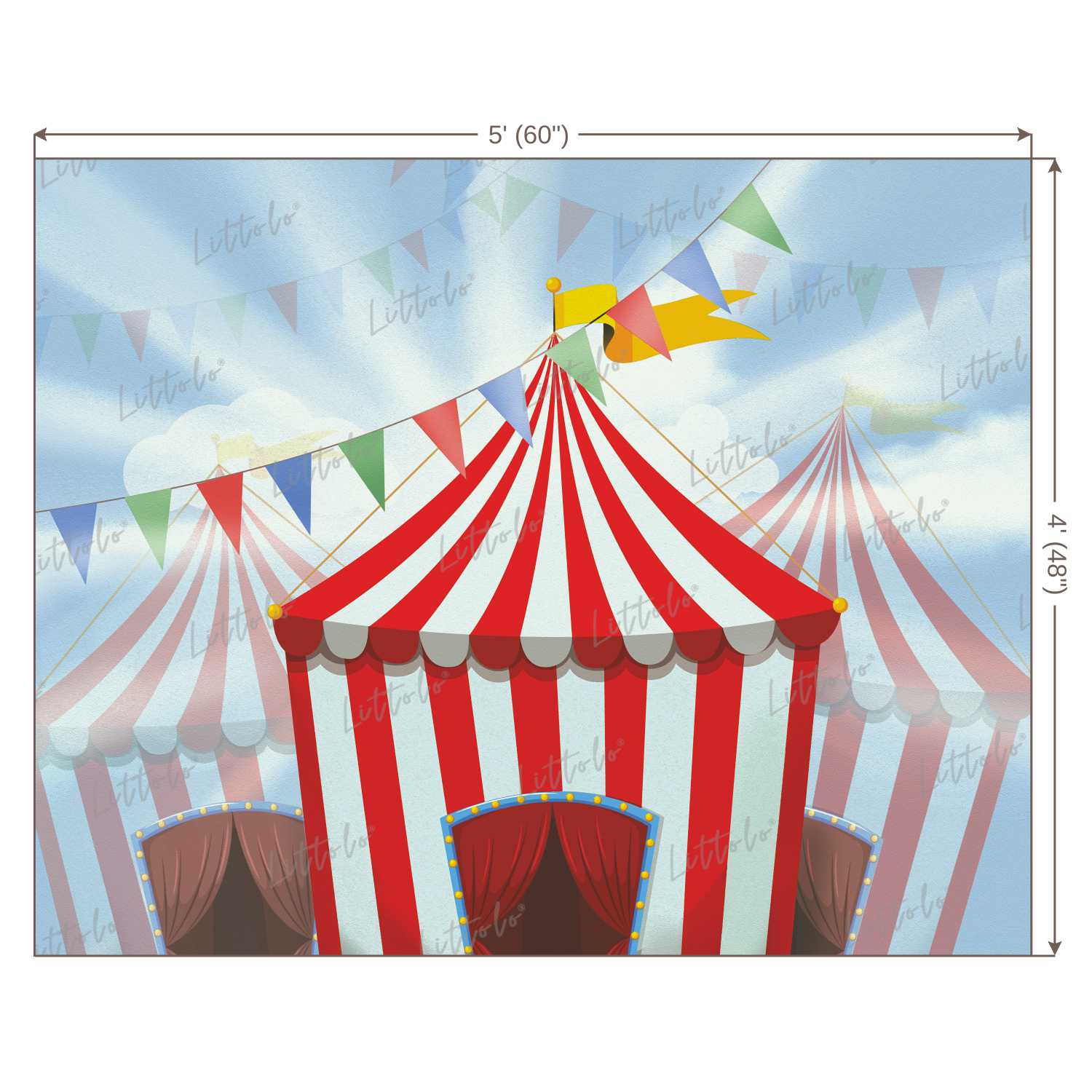 LB0193 Circus Theme Backdrop