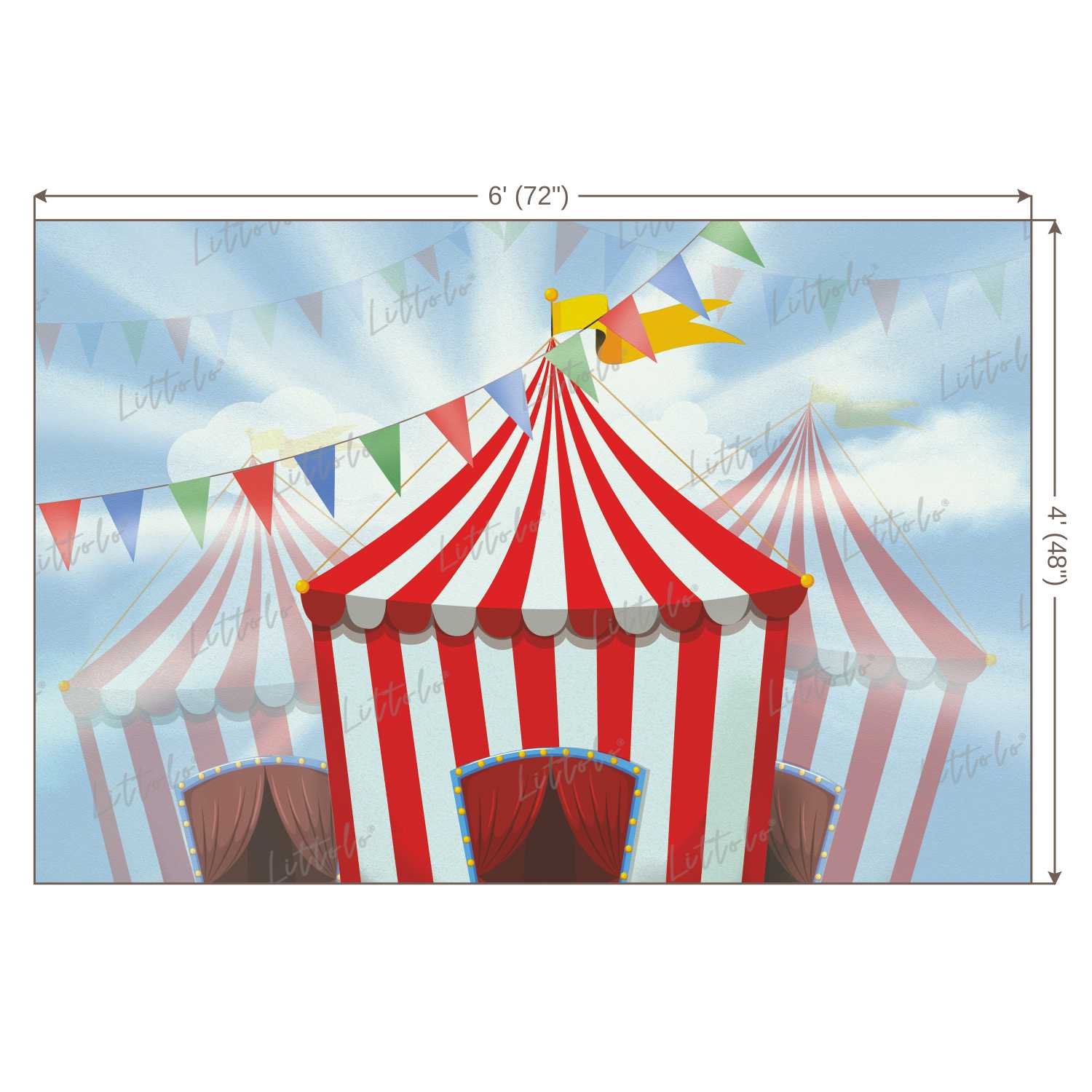 LB0193 Circus Theme Backdrop