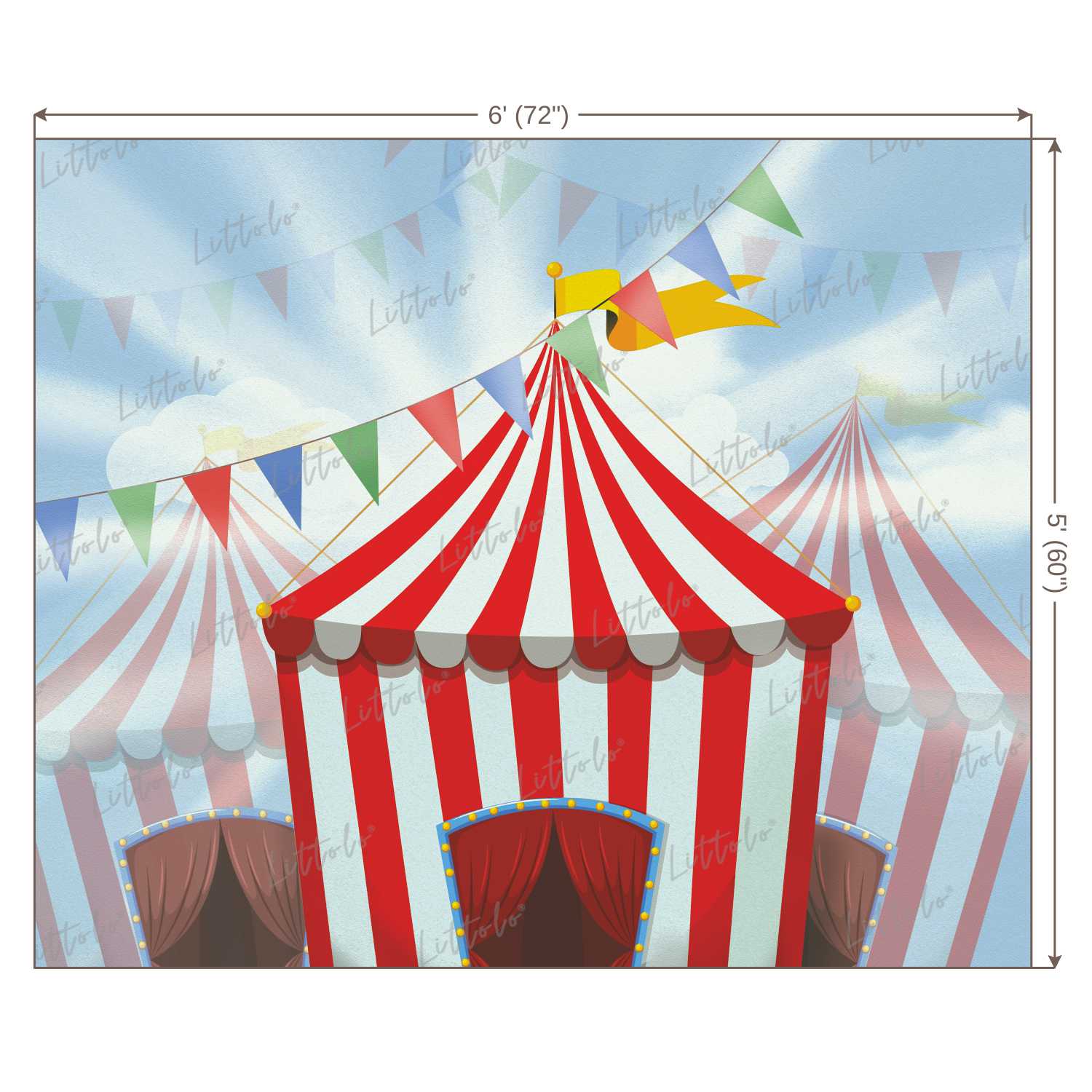 LB0193 Circus Theme Backdrop